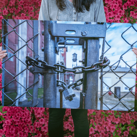 "Safe - Woodside Cotton Mill Village" 24x36"